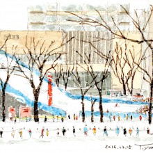 札幌　雪祭り　2016　大通り公園のジャンプ台
